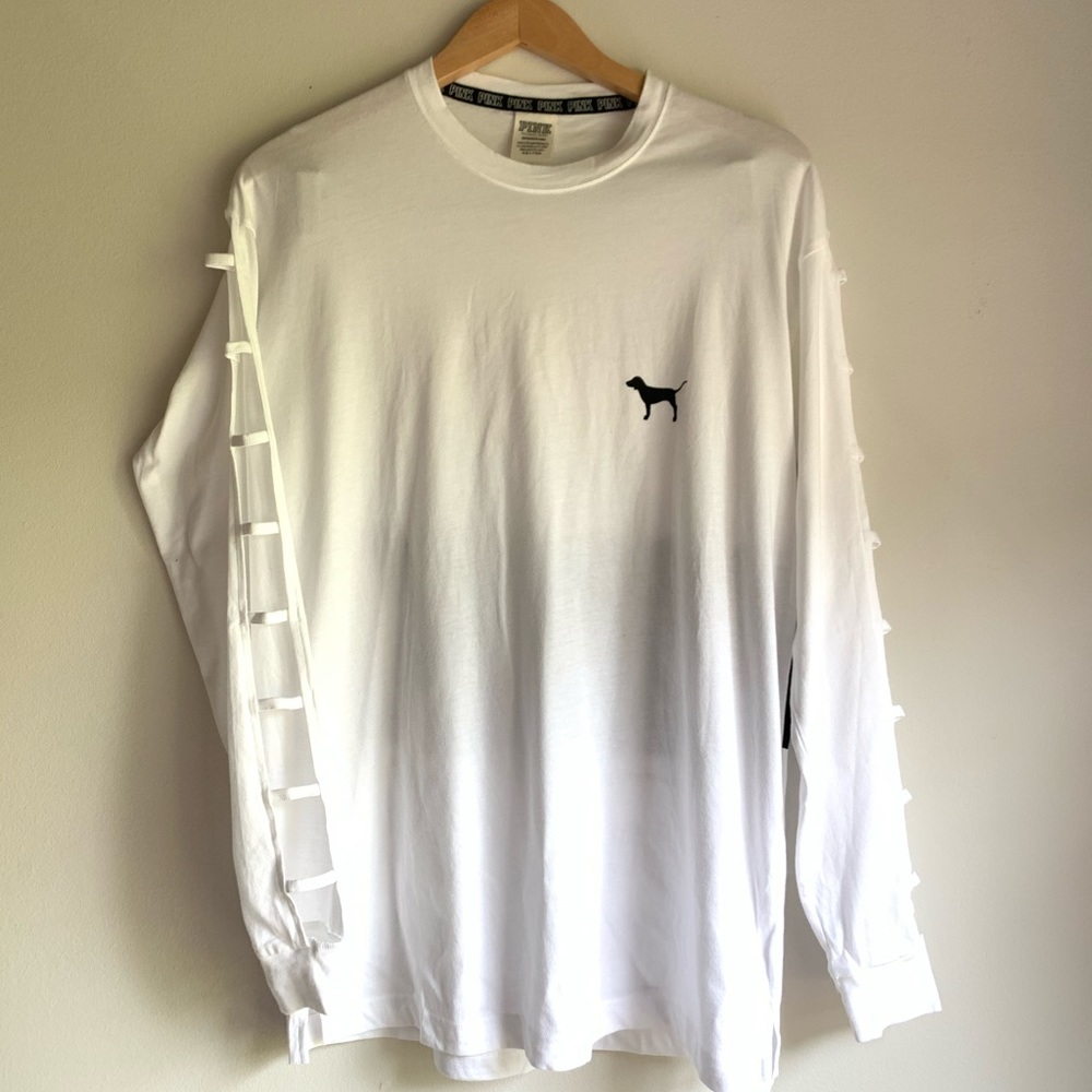 VS PINK WHITE LONGSLEEVE
